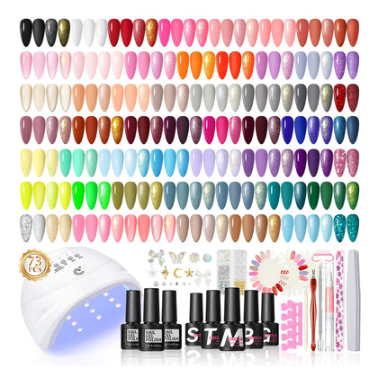 COSCELIA Gel Nail Polish Kit with UV light and 55 bottles of gel polish