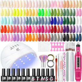 COSCELIA Gel Nail Polish Kit with UV light and drill, 35 colours