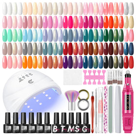 COSCELIA Gel Nail Polish Kit with UV light and nail drill front view