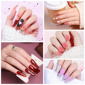 COSCELIA Jelly Gel Nail Polish Set displayed with nail art tools