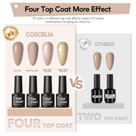 COSCELIA nail polish kit packaging with all components