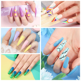 COSCELIA nail polish set including top and base coats