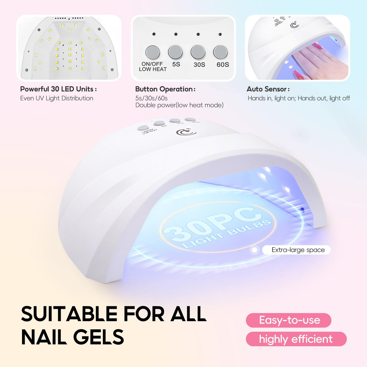 COSCELIA UV lamp and nail drill for acrylic nails