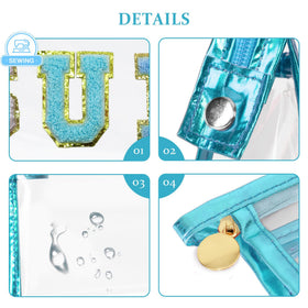 COSHAYSOO clear bag filled with sunscreen and lip SPF
