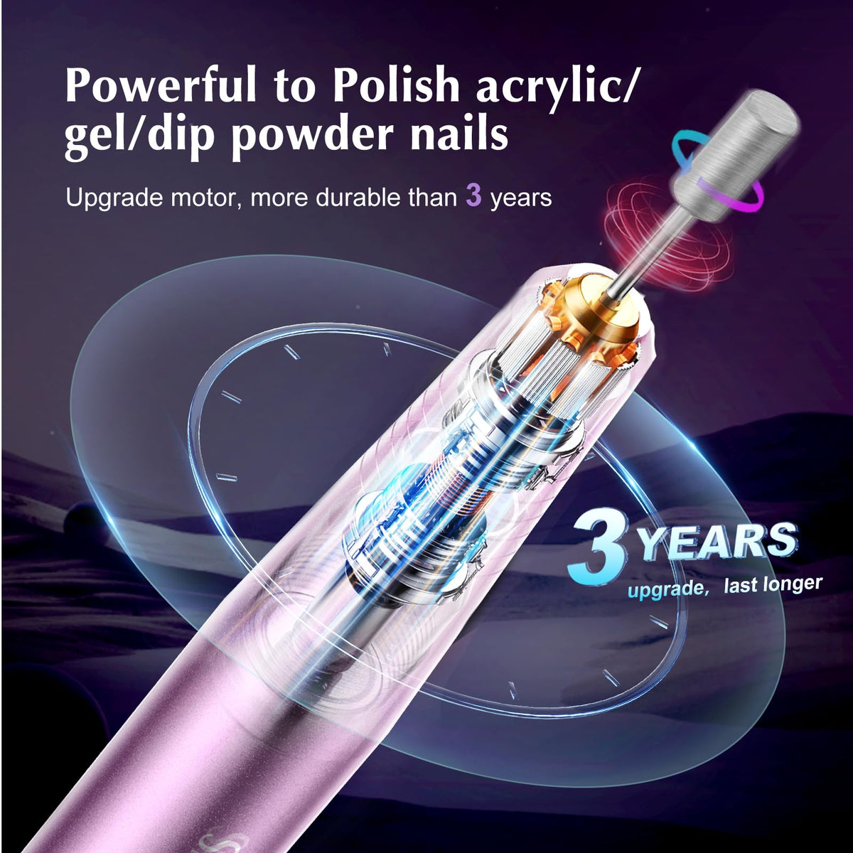 COSLUS C40 Electric Nail Drill compact design for portability