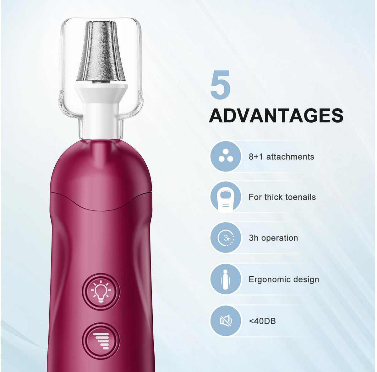 COSLUS C43 electric nail file with LED light