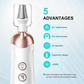 COSLUS C43 electric nail file with LED light and drill bits