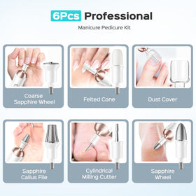 COSLUS C43 manicure kit with dust cover and stainless steel bits