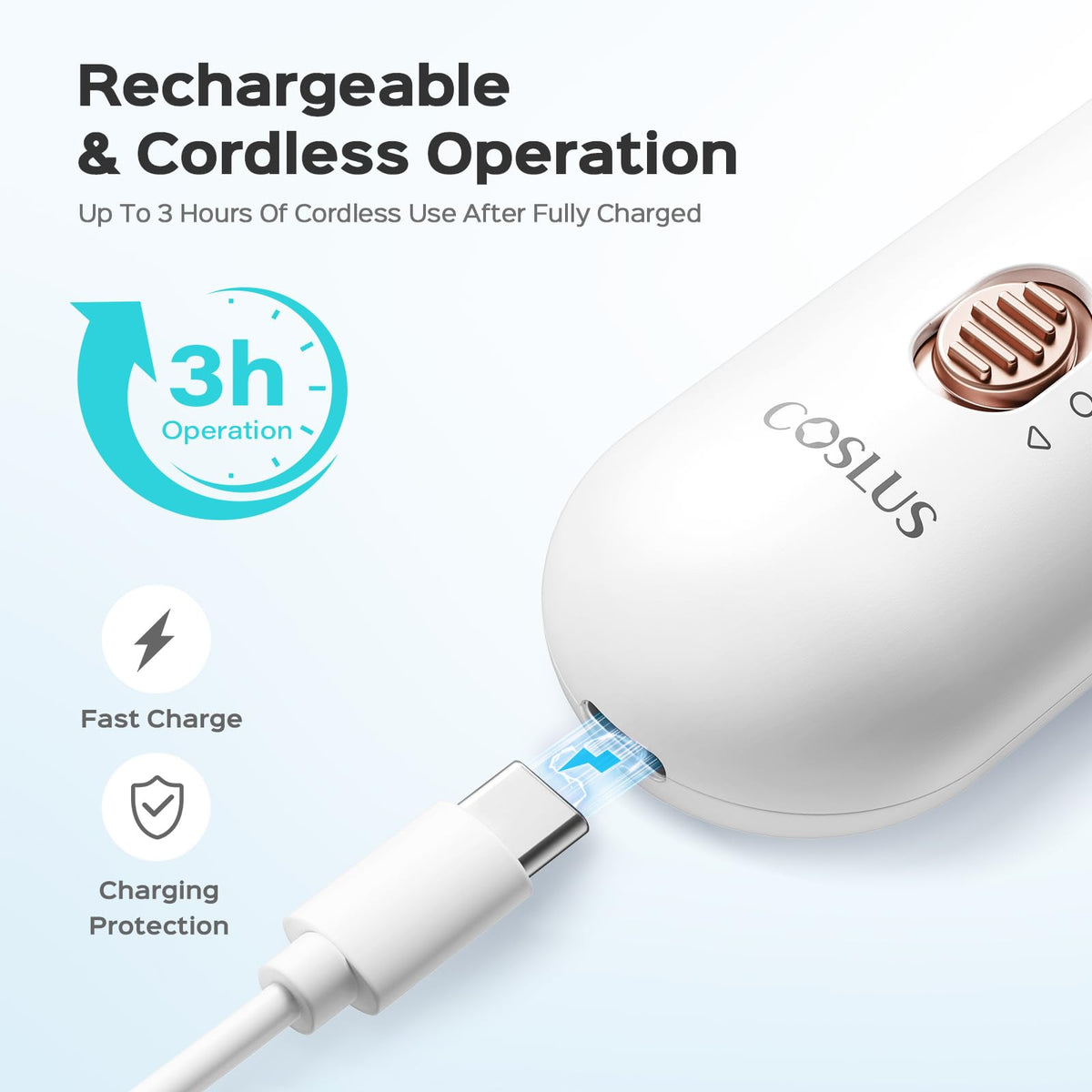COSLUS C43 nail drill set with ergonomic design and cordless feature