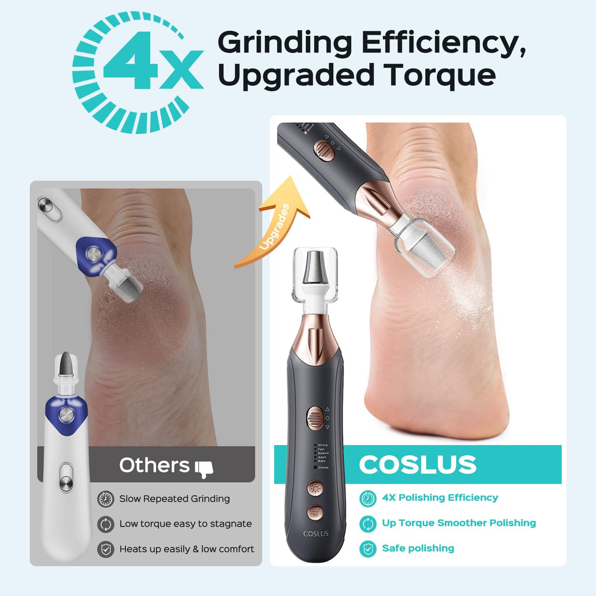 COSLUS C43 nail drill with wider grinding wheel