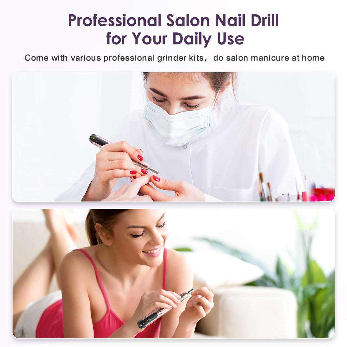 COSLUS Cordless Nail Drill Electric File packaging