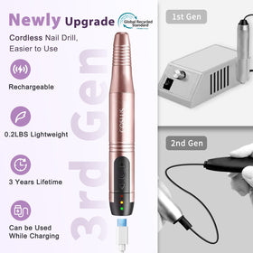 COSLUS Cordless Nail Drill Electric File with accessories