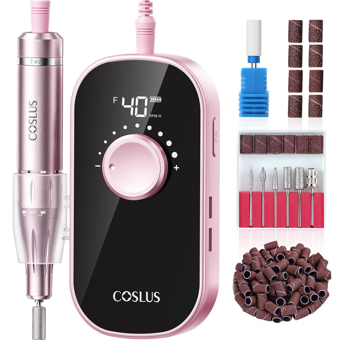 COSLUS E51 nail drill front view with LED display