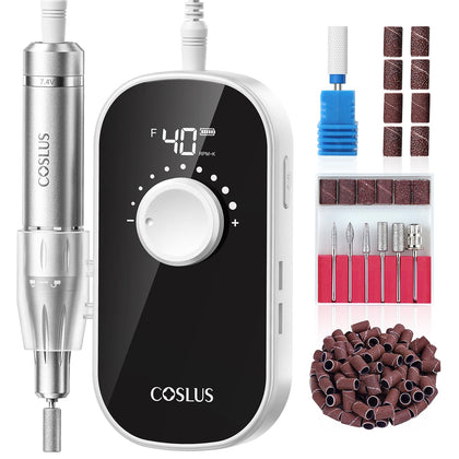 COSLUS E51 Professional Nail Drill front view with LED display