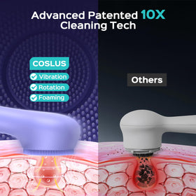 COSLUS Face Scrubber in mesh storage bag