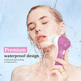 COSLUS Facial Cleansing Brush in shower setting