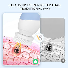 COSLUS Facial Cleansing Brush side view with buttons