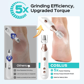 COSLUS nail drill with five stainless steel bits