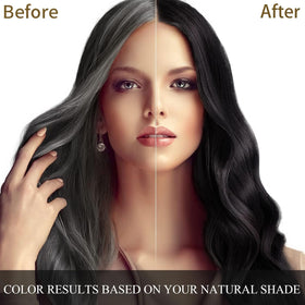 cosmpro Black Hair Dye Shampoo back view with ingredients