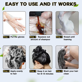 cosmpro Black Hair Dye Shampoo lifestyle scene in bathroom
