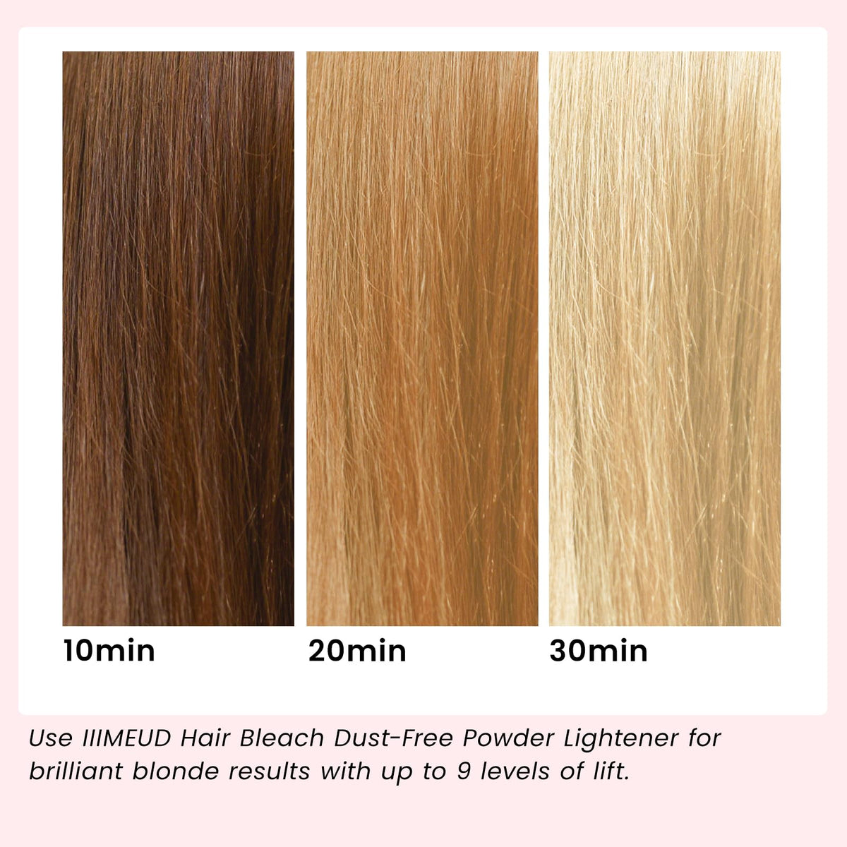 cosmpro Hair Bleach Powder 200g back view with instructions