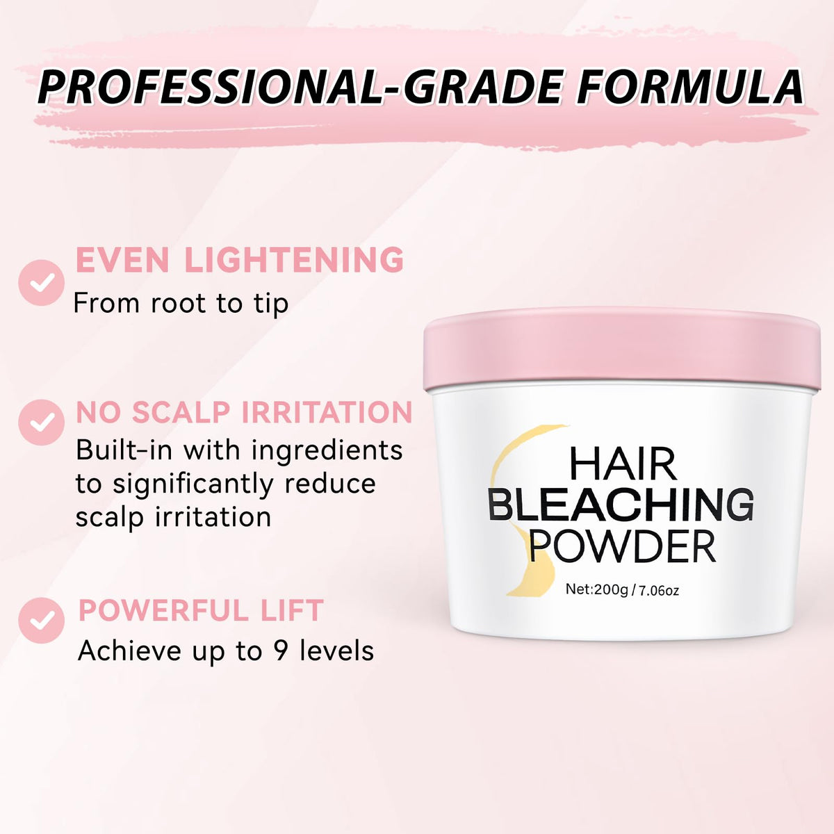 cosmpro Hair Bleach Powder 200g side view showing packaging