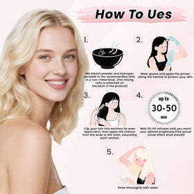 cosmpro Hair Bleach Powder applied to hair for lightening