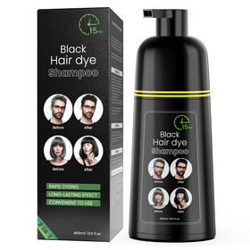 COSMTEK Black Hair Dye Shampoo 400ml packaging details