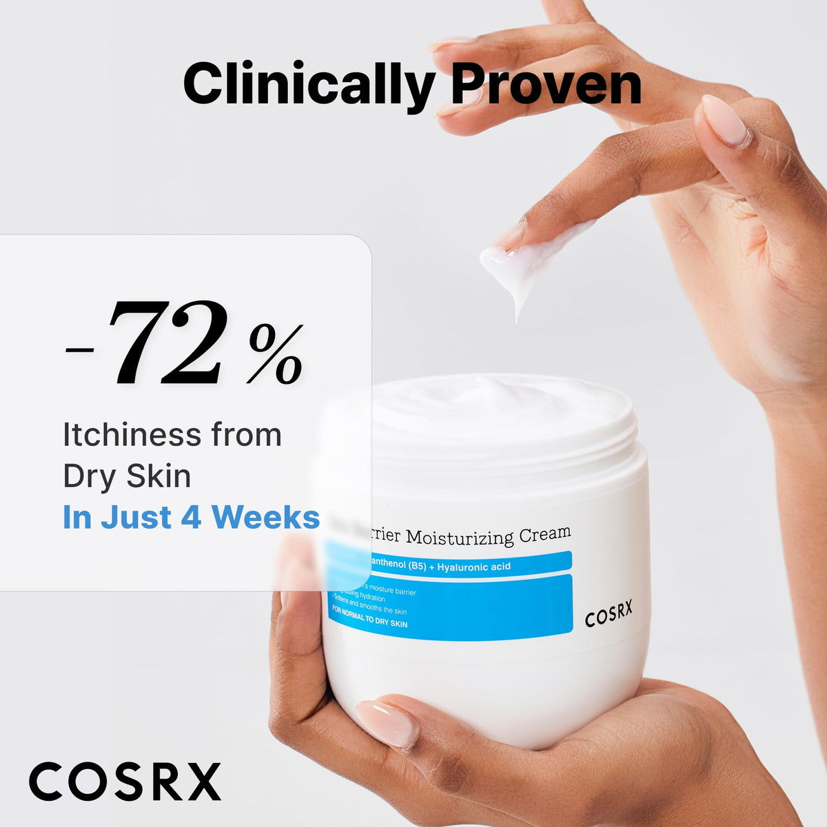 COSRX 100-Hour Hydration Ceramide Body Cream lifestyle scene on a bathroom shelf