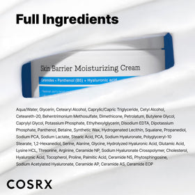 COSRX 100-Hour Hydration Ceramide Body Cream opened lid showing texture