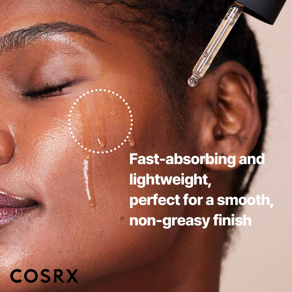 COSRX 2% Alpha Arbutin Serum application on skin