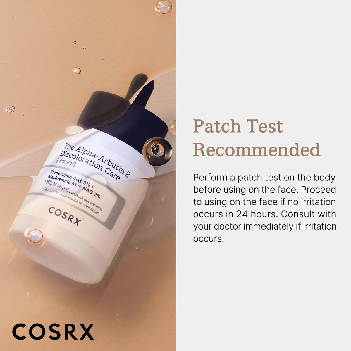 COSRX 2% Alpha Arbutin Serum in a lifestyle setting