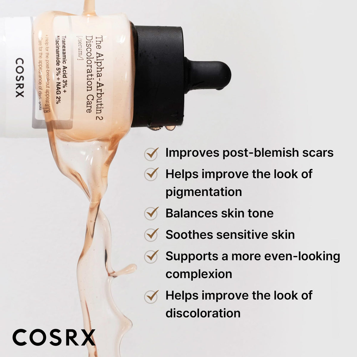 COSRX 2% Alpha Arbutin Serum on a clean surface