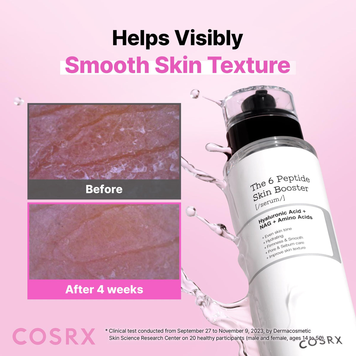 COSRX 6X Peptide Collagen Skin support Serum bottle side view