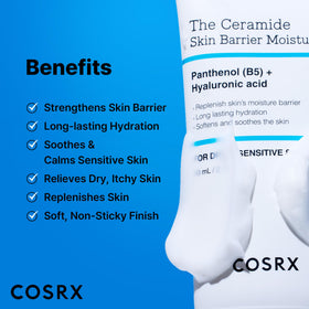 COSRX 7X Ceramide Moisturizer lifestyle scene on bathroom shelf