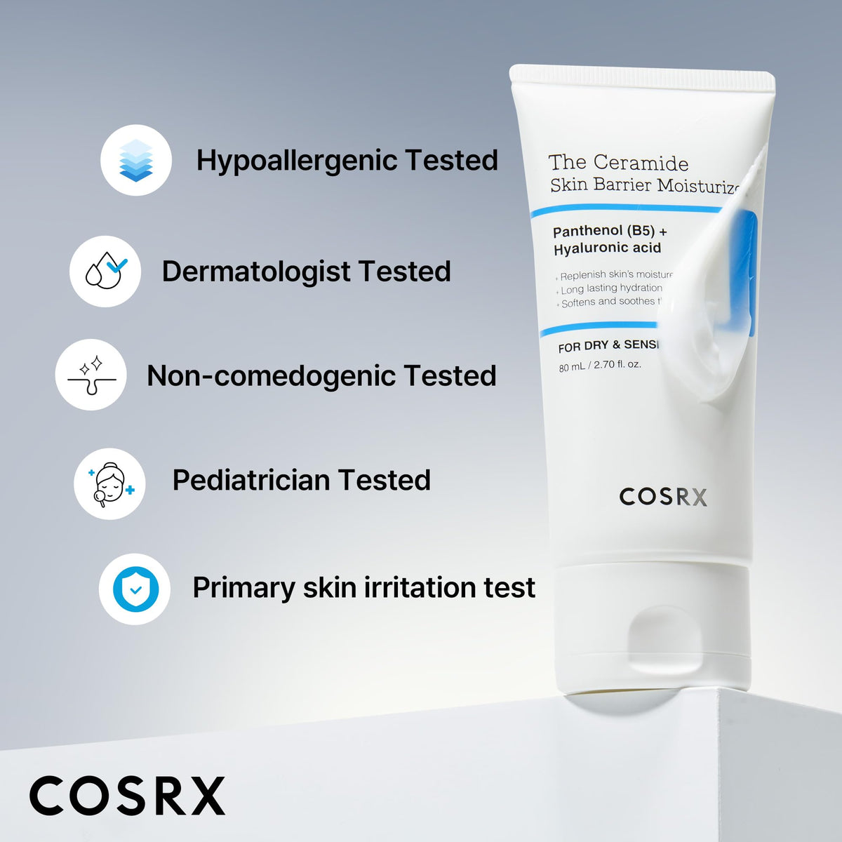 COSRX 7X Ceramide Moisturizer side view showing texture
