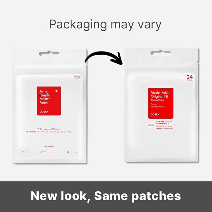 COSRX Acne Pimple Patches showing three sizes