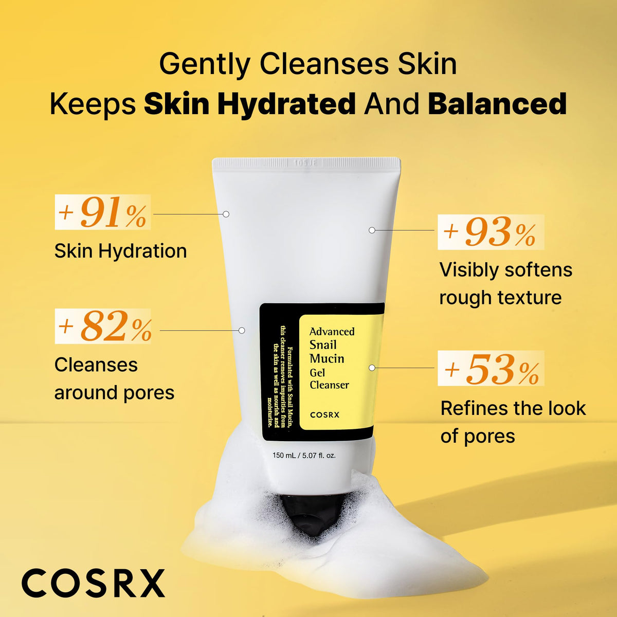 COSRX Advanced Snail Mucin Gel Cleanser packaging