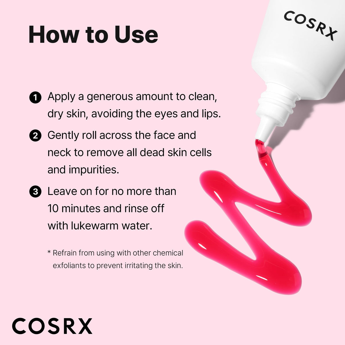 COSRX AHA BHA PHA LHA 35% Peel Exfoliating Gel in use on model