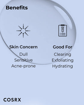 COSRX AHA/BHA Toner 5.07 fl.oz close-up of ingredients
