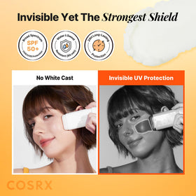 COSRX Airy-Light Clear Sunscreen Stick application on skin