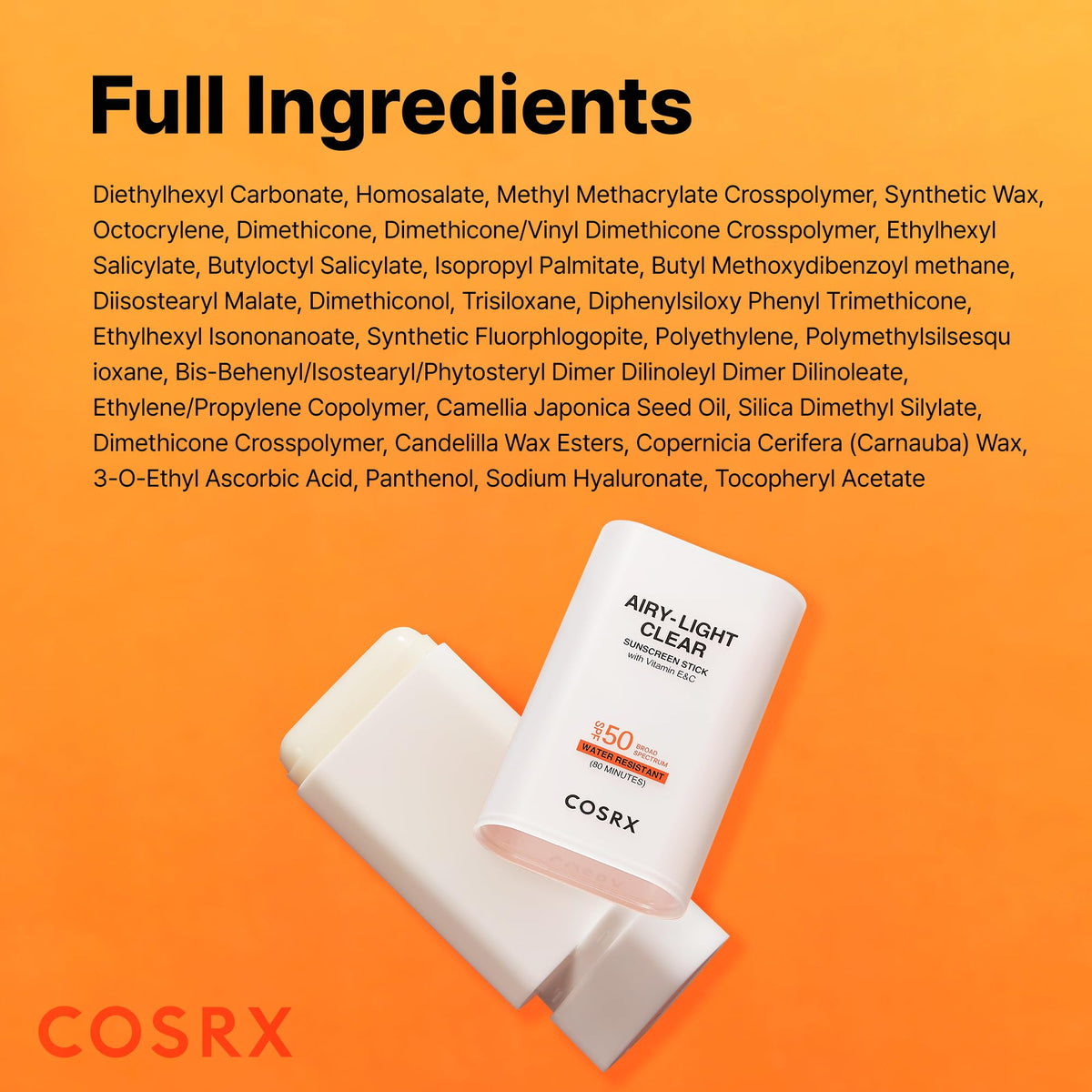 COSRX Airy-Light Clear Sunscreen Stick in lifestyle setting