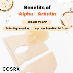 COSRX Alpha-Arbutin Hydrogel Face Mask ingredients close-up