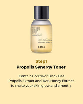COSRX Honey Glow Kit products arranged on a flat surface