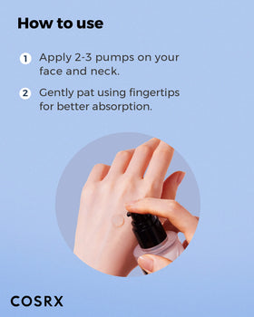 COSRX Hyaluronic Acid Power Toner application on skin