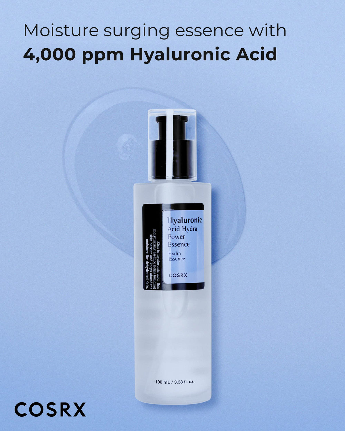 COSRX Hyaluronic Acid Power Toner side view with pump