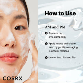 COSRX Low pH Good Morning Gel Cleanser on a vanity table