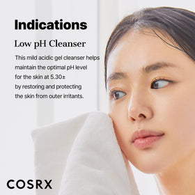 COSRX Low pH Good Morning Gel Cleanser side view showing packaging