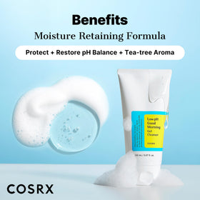 COSRX Low pH Good Morning Gel Cleanser texture on hand