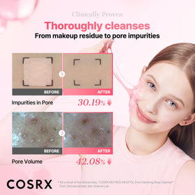 COSRX Low pH Pore Deep Cleanser on bathroom shelf